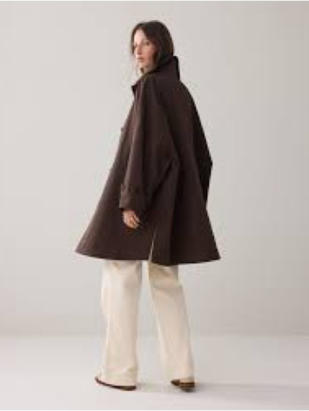 Women's Dark Brown A-Line Trench Coat – Classic Everyday Trench